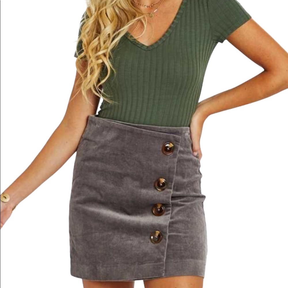 NWT Alter’d State Big Button Wrap Skirt